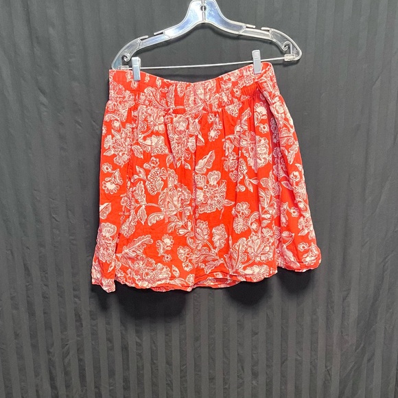 Plus size, orange, floral, old navy skirt. - Picture 1 of 4